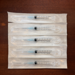 3mL Syringe & Needle, Luer Lock, 23G X 1 1/2" 5 Pack